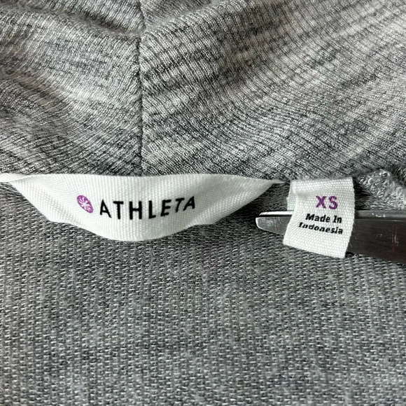Athleta Draped Open Front Cozy Cardigan Sz XS Gray - Picture 7 of 10